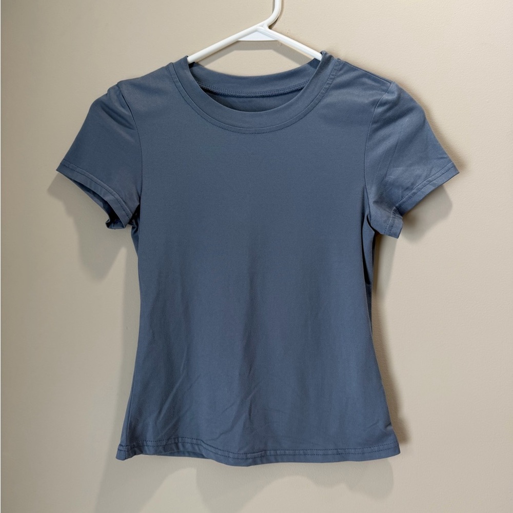 SHEIN Slate Blue Short Sleeve Tee